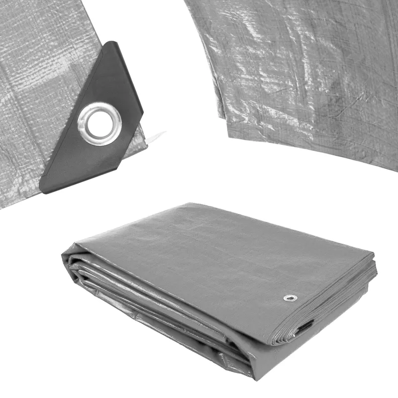 Plachta ST2x3 200g/m2 nepromokavá s oky 2x3 m stříbrná Procraft